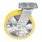 Vestil Polyurethane Swivel With Brake Caster 8 In. Diameter x 2 In. Width 1212 lb Yellow/Gray CST-PY-8X2PUA-SWB - alternate 4